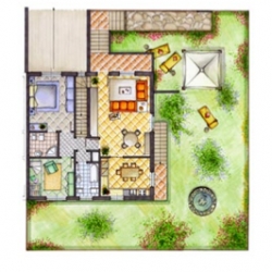 Pianta arredata scala 1:50 